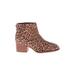 Seychelles Ankle Boots: Brown Leopard Print Shoes - Women's Size 6 - Almond Toe