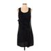 Banana Republic Casual Dress - Mini Scoop Neck Sleeveless: Black Print Dresses - Women's Size Small