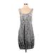 Zara Basic Casual Dress Scoop Neck Sleeveless: Silver Dresses - Women's Size Medium