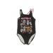 L.O.L Vintage One Piece Swimsuit: Black Hearts Sporting & Activewear - Kids Girl's Size Small