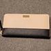 Kate Spade Bags | Kate Spade Laurel Way Neda Wallet Cream And Black Color Block Long Zip Around | Color: Black/Cream | Size: 3.9″H X 7.6″W X 0.8″D