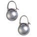 Kate Spade Jewelry | Kate Spade Silver Shine On Dark Gray Pearl Drop Earrings | Color: Gray/Silver | Size: Os