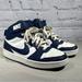 Nike Shoes | Nike Court Borough Mid Basketball Sneakers In Size 5y | Color: Blue/White | Size: 5b