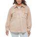 Levi's Jackets & Coats | Levi's Women's Plus Size Faux Suede Shirt Jackets - Sand 4x | Color: Tan | Size: 4x