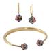 Kate Spade Jewelry | Kate Spade Time To Shine Marmalade Earrings & Bracelet Matching Jewelry Set | Color: Gold/Purple | Size: Set