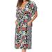 Jessica Simpson Swim | Jessica Simpson Long Border Swim Cover Up Kimono Style Vacation Floral Black Xl | Color: Black/Red | Size: Xl