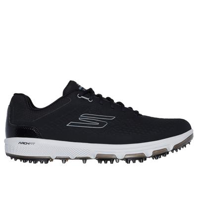 Skechers Men's GO GOLF PRO 6 SL Shoes | Size 11.0 | Black/Gray | Synthetic/Textile/Metal | Arch Fit