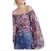 Anthropologie Tops | Anthropologie Floral Blouse | Color: Purple | Size: S