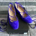 J. Crew Shoes | J Crew Lace-Up Heels In “Brilliant Purple” Suede 7.5m | Color: Purple | Size: 7.5