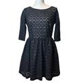 Lilly Pulitzer Dresses | Lilly Pulitzer Black Lace Dress Key Hole Button Back Lined Mid 10 | Color: Black | Size: 10