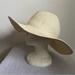 J. Crew Accessories | J.Crew Sunhat Nwt Natural Woven Straw Striped Neutral Wide Brim Beach Hat M/L | Color: Cream/Tan | Size: Os