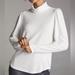 Anthropologie Tops | Anthropologie Puff-Sleeved Turtleneck Top | Color: White | Size: Various