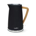 Nedis Wasserkocher - 1.7 l - Soft-Touch - Schwarz - Um 360 Grad drehbar - Verdecktes Heizelement - Strix Controller - Boil-dry protection