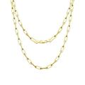 18k Gold Over Paperclip Link Curb Chain 4mm Paperclip Chain Solid 925 Sterling Silver Clasp Paperclip Chain Gold Chain for women 16/18/20/22/24/26/30 Inches(26)