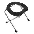 CLISPEED Toilet Stool Collapsible Stool Toilet Chair Portable Toilet Seat Chair for Toilet Foldable Toilet Seat Toilet Seat for Elderly Stainless Steel It Can Move Folding Chairs Child