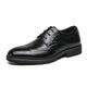 Modern Dress Shoes for Men, Breathable Mens Casual Shoes, Brogue Oxford Black Dress Shoes Men, Men's Tuxedo Formal Shoes (Color : Black, Size : 7 UK)