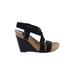 Jessica Simpson Wedges: Black Print Shoes - Women's Size 8 - Open Toe