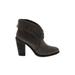 Joie Ankle Boots: Gray Print Shoes - Women's Size 37 - Almond Toe