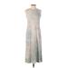 Universal Thread Casual Dress - Midi Crew Neck Sleeveless: Gray Dresses - Women's Size X-Small