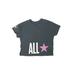 Converse Short Sleeve T-Shirt: Gray Marled Tops - Kids Girl's Size X-Large