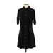 Calvin Klein Casual Dress - Shirtdress: Black Dresses - Women's Size 4
