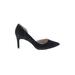 Boden Heels: D'Orsay Stilleto Minimalist Black Solid Shoes - Women's Size 37.5 - Pointed Toe