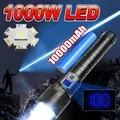 Lampe de poche LED puissante torche Rechargeable 10000000LM 1000W 10000mAh haute puissance