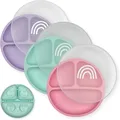 Assiettes à ventouse en silicone sans BPA pour bébé bol complémentaire pour enfant en bas âge