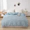 EGW-Juste de couette en microcarence pour la maison, literie simple coréenne, sac de couette, housse de couette, grille bleue, rayure géométrique, linge de maison, 150x200cm, 1PC