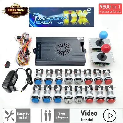 Kit de boutons d'arcade Pandora Box Cx LED manette d'arcade Mame 5 broches 8 voies 4 versions