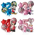 Ballons en aluminium Minnie Mouse 6 pièces décoration de fête préChristophe 1 2 3 4 5 6 7 8 9 ème