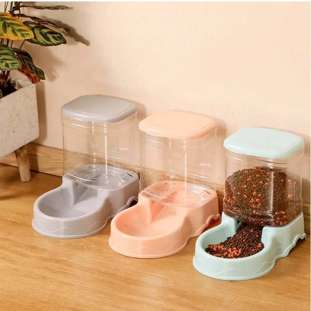 Distributeur automatique de nourriture pour animaux de compagnie, 3,8 l, grande capacité, pour chat, chien, eau potable, alimentation, distributeur de nourriture d'angle, bol d'eau
