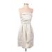 David's Bridal Cocktail Dress: Silver Dresses - Women's Size 4