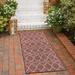 Red 2' x 7'10" Area Rug - Red Barrel Studio® Rust Red_Unique Loom Gitter Outdoor Trellis Rug redPolypropylene | Wayfair