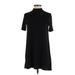 Topshop Casual Dress - Shift: Black Solid Dresses - Women's Size 2