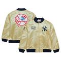 Men's Mitchell & Ness Gold New York Yankees OG 2.0 Lightweight Satin Full-Zip Jacket