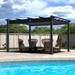 VEIKOUS 10' x 10' Outdoor Aluminum Pergola Gazebo with Retractable Canopy for Patio and Backyard