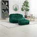 Bean Bag Chair Faux fur Lazy Sofa /Footstool Durable Comfort Lounger High Back Bean Bag Chair Couch for Adults and Kids