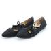 Jessica Simpson Shoes | Jessica Simpson Black Textured Pointed Toe Flats Shoes Size 8 | Color: Black | Size: 8