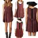 Free People Dresses | Euc Free People Molly Sangria Dot Swing Dress Babydoll Top | Color: Black/Red | Size: S