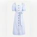 J. Crew Dresses | J Crew Cottage Stripe Cotton Dress Xs | Color: Blue/White | Size: Xs
