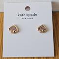 Kate Spade Jewelry | Kate Spade New York Everyday Spade Rose Goldtone & Glitter Enamel Stud Earrings | Color: Gold | Size: Os