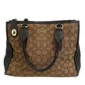 Coach Bags | Coach 33524 Crosby Carryall 2way Jacquard Leather Coach Brown - Double Zipper - | Color: Brown/Tan | Size: Os