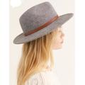 Free People Accessories | Free People Wythe Leather Band Felt Hat | Color: Gray/Tan | Size: Os