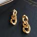 Anthropologie Jewelry | 14k Gold Filled Chain Link Earrings | Color: Gold | Size: Os