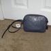 Coach Bags | Nwot Coach Navy Blue Perforated Leather Camera Bag Crossbody | Color: Blue | Size: Os