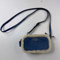 Coach Bags | Coach Pebble Shearling Leather Crossbody Shoulder Bag Purse Mini Purse Blue | Color: Blue | Size: Os