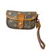 Dooney & Bourke Bags | Dooney & Bourke Coated Canvas Tan Leather Monogram Print Small Wristlet | Color: Brown/Tan | Size: Os