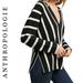 Anthropologie Sweaters | Anthropologie Moth Hadley Striped V-Neck Pullover Sweater Dolman Size M Chevron | Color: Black/White | Size: M