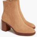 J. Crew Shoes | Nwt- J. Crew Tan Suede Platform Boot | Color: Tan | Size: 7.5